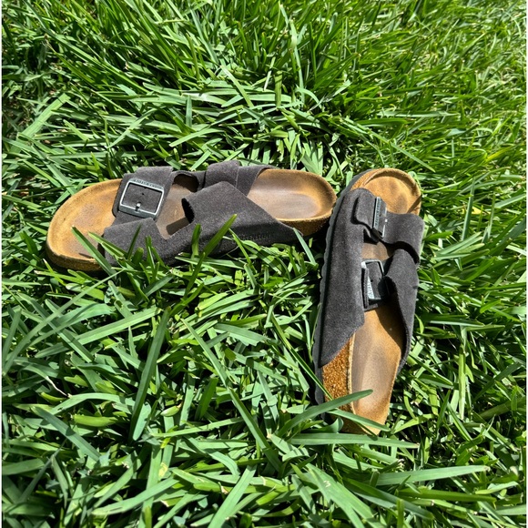 BIRKENSTOCK ARIZONA SOFT FOOTBED Suede Velvet Grey size 40 US 9.5 - Picture 8 of 13